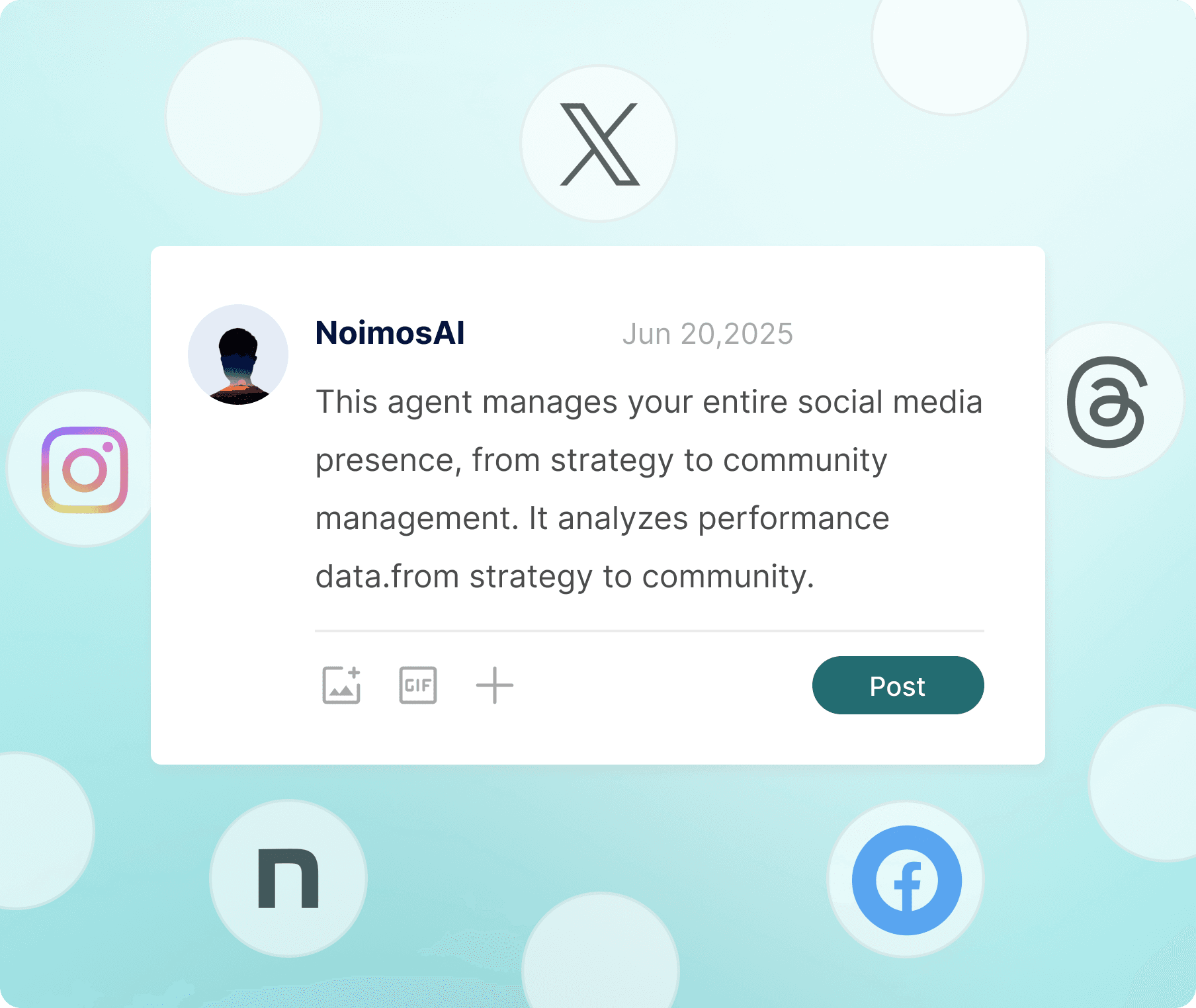 Social media agent visual